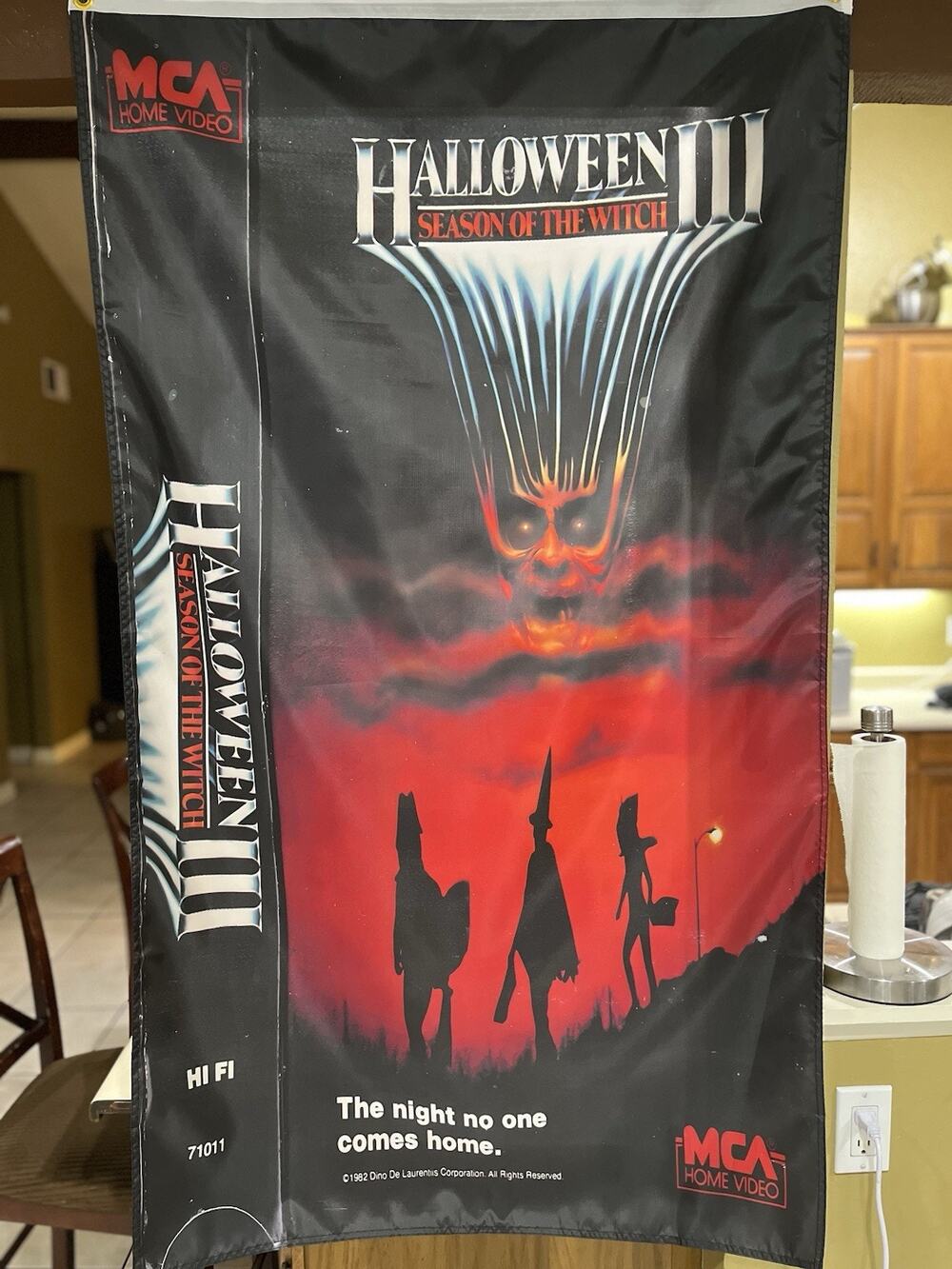 Halloween III Season of the Witch VHS Boxart 5' Flag Banner Horror Slasher Gore